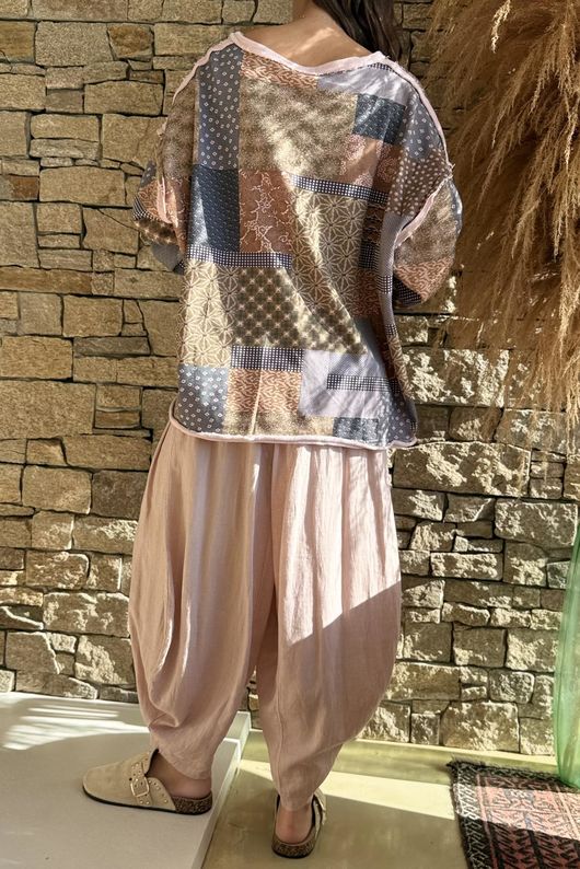 Hippie Shake Patchwork Sweatshirt Candy Rose 